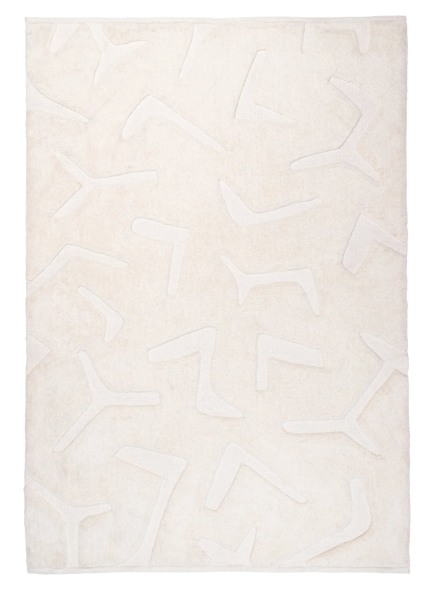 Elara Ivory Handwoven Machine Washable Wool Rug