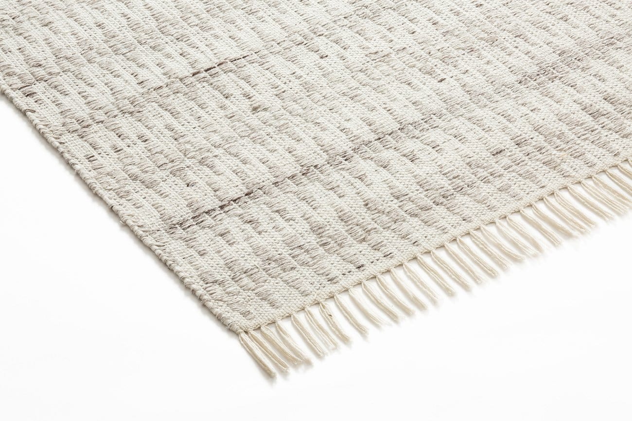 Lyra Ivory & Brown Flatweave Indoor/Outdoor Recycled Polyester Handwoven Rug