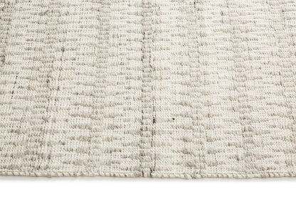 Lyra Ivory & Brown Flatweave Indoor/Outdoor Recycled Polyester Handwoven Rug