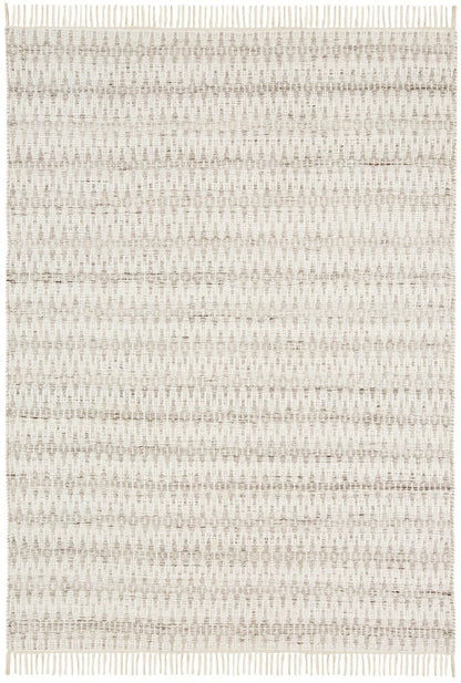 Lyra Ivory & Brown Flatweave Indoor/Outdoor Recycled Polyester Handwoven Rug