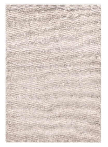 Aanya Ivory and Beige Hand Woven Looped Recycled Polyester Indoor/Outdoor Rug