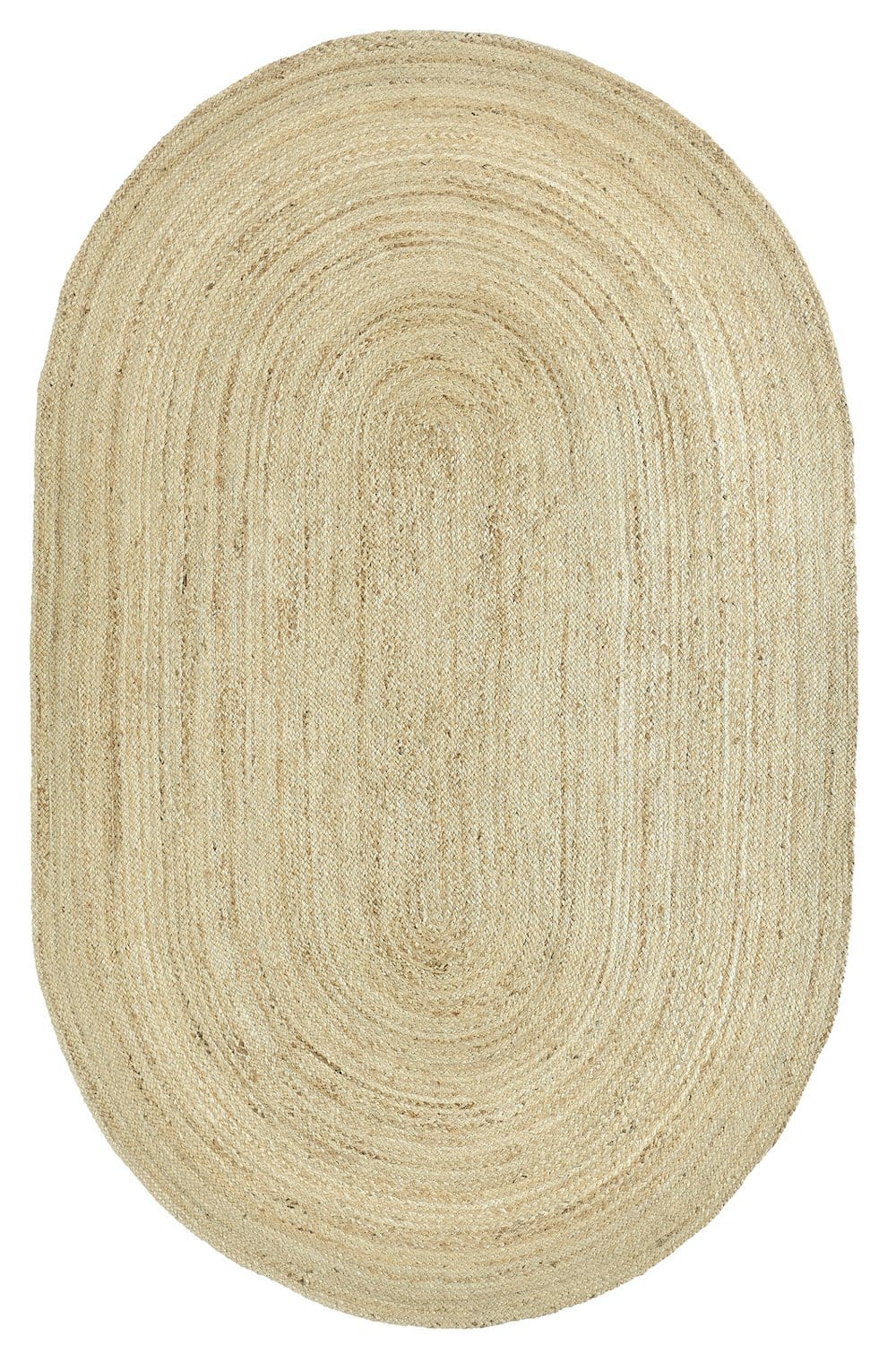 Elowen Elipse Shaped Handwoven Natural Jute Rug