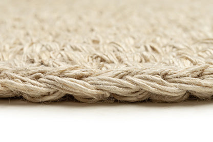 Althea Hand Crocheted Bleached Cream Round Jute Rug