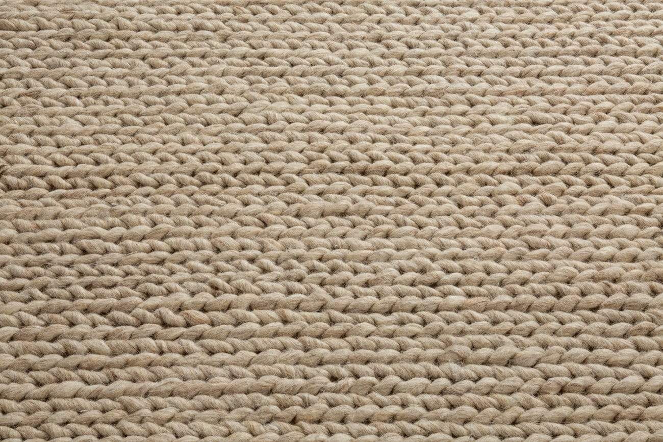 Arvaya Braided Ivory & Beige Handwoven Wool Rug