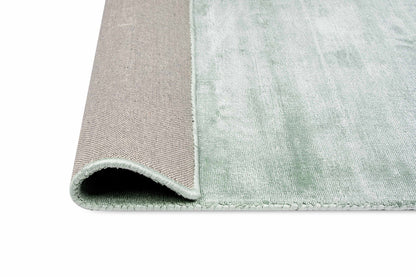 Aveline Mint Green and Ivory Handloom Ultra Soft Viscose Rug