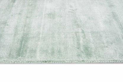 Aveline Mint Green and Ivory Handloom Ultra Soft Viscose Rug