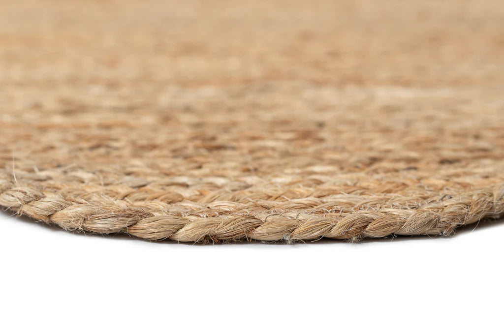 Soliel Scallops Edged Rectangular Natural Jute Rug