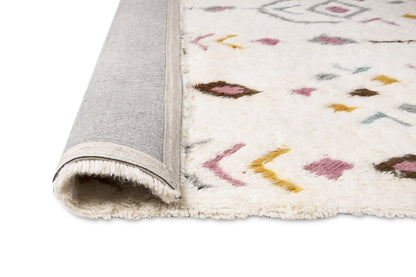 Zafira Multicolour Not-Printed Hanwoven Wool Rug