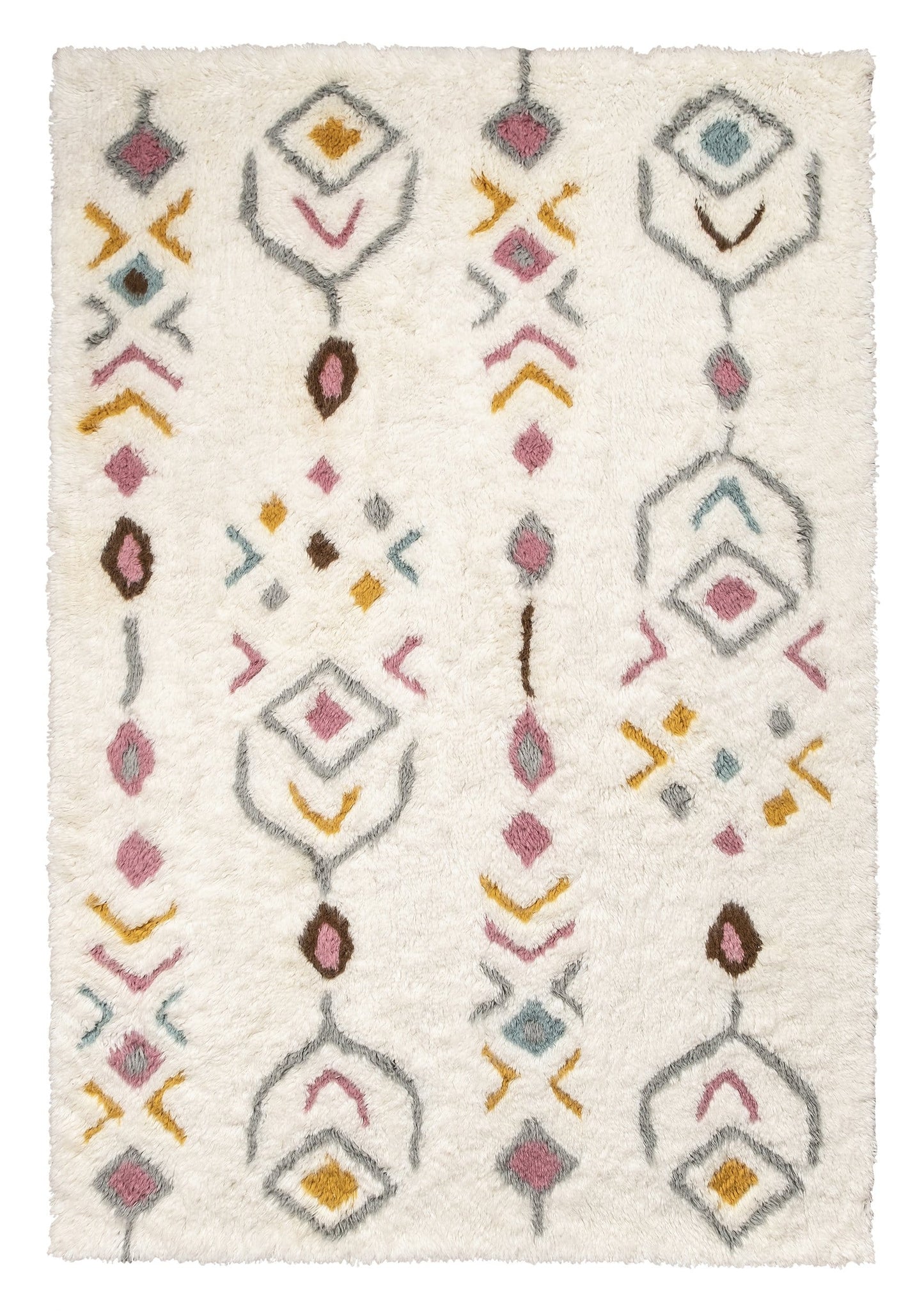 Zafira Multicolour Not-Printed Hanwoven Wool Rug