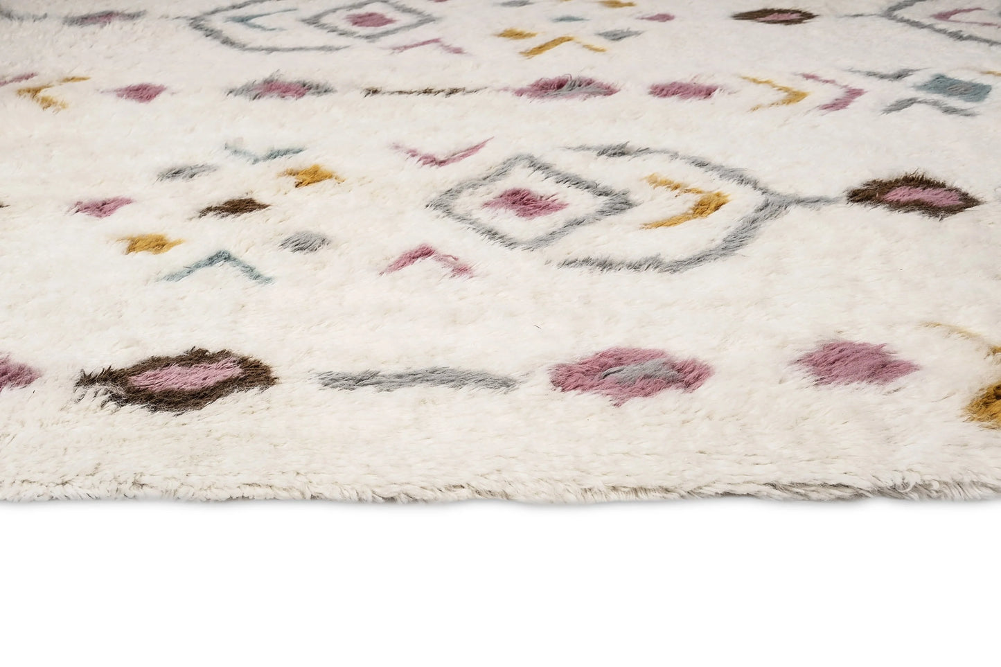 Zafira Multicolour Not-Printed Hanwoven Wool Rug