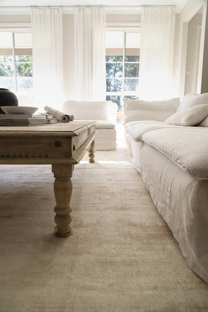 Celeste Ivory and Beige Handloom Ultra Soft Viscose Rug