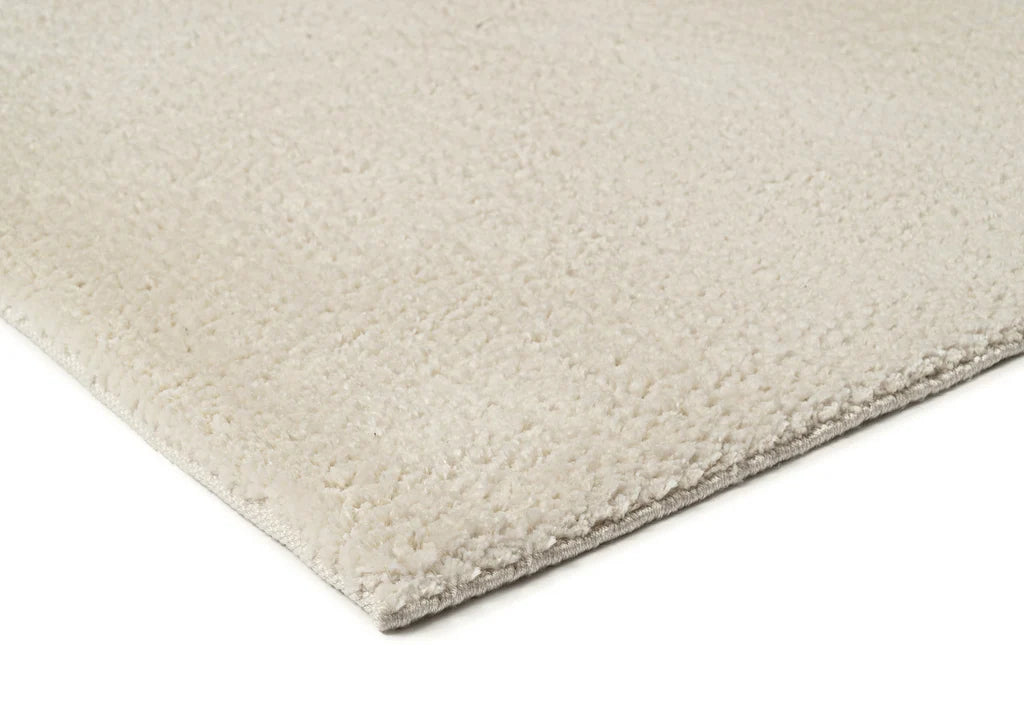 Isha Ivory Hand Knotted Recycled Polyester Ultra Soft Rug