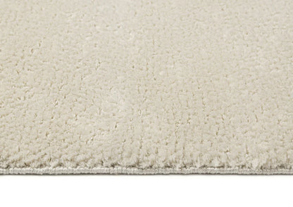 Isha Ivory Hand Knotted Recycled Polyester Ultra Soft Rug