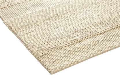 Selene Ivory and Cream Handwoven Wool Rug