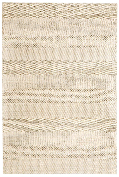 Selene Ivory and Cream Handwoven Wool Rug