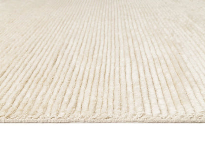 Sable Ivory Handknotted Ultra soft  Recyled Polyester Rug