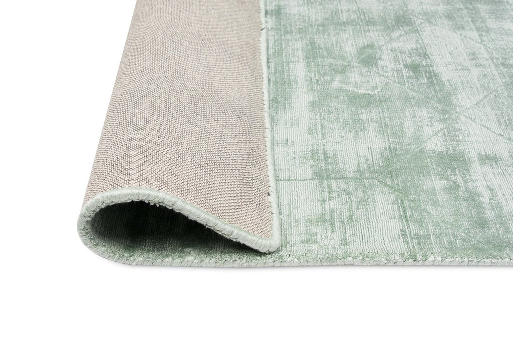 Arden Mint Green and Ivory Ultra Soft Viscose Rug