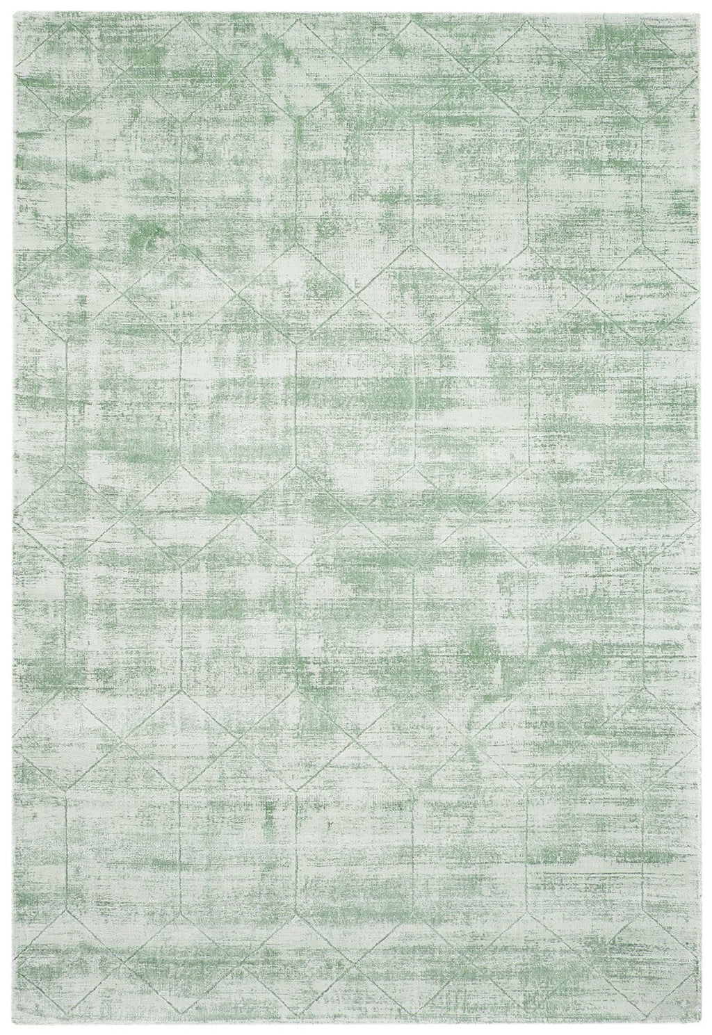 Arden Mint Green and Ivory Ultra Soft Viscose Rug