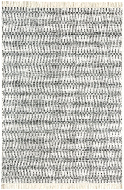 Victoria Indoor/Outdoor Ivory & Grey Handwowen Recycled Polyester Rug