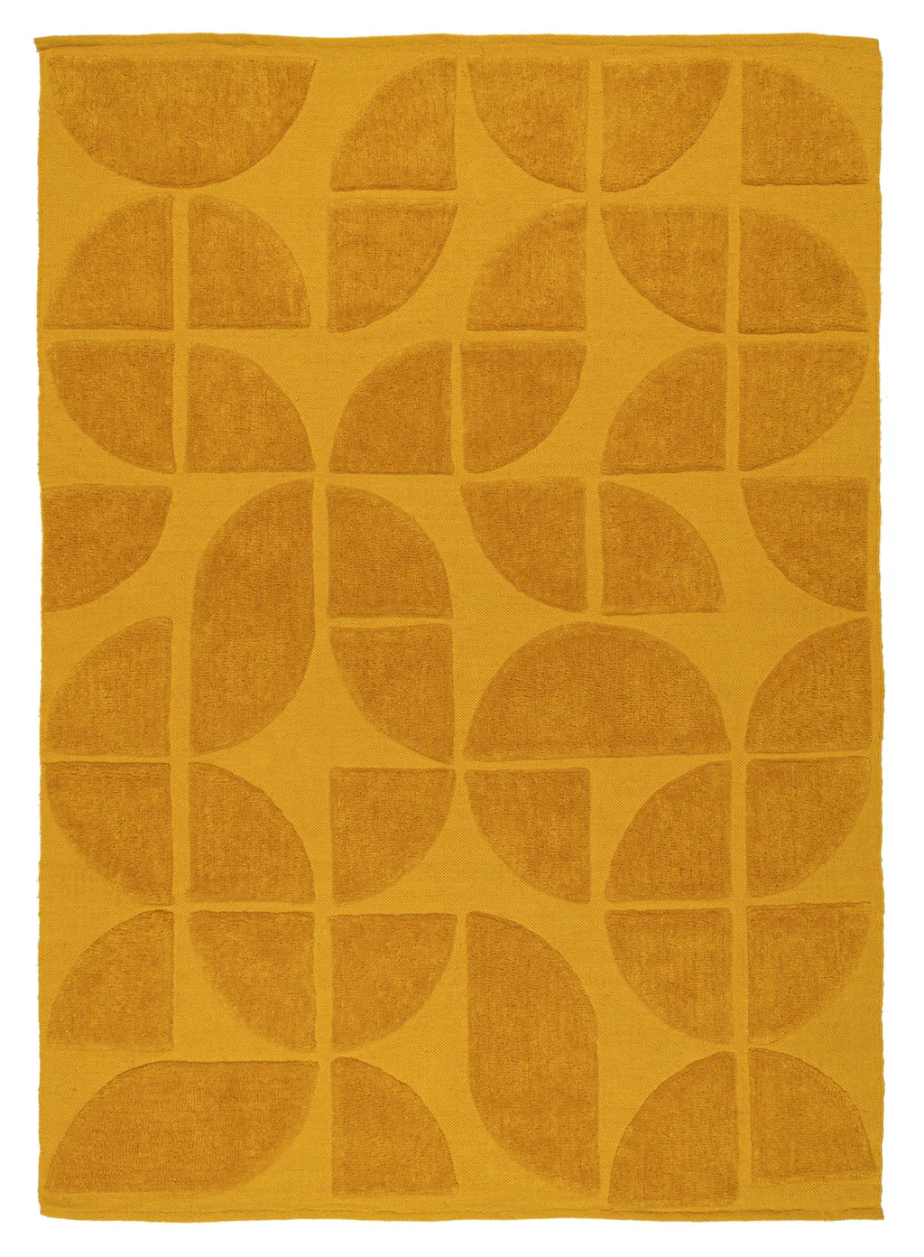 Aarna Mustard Brown Hand Woven Machine Washable Wool Rug