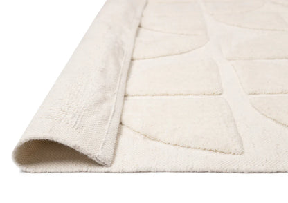 Sohana Ivory Hand Woven Machine Washable Wool Rug