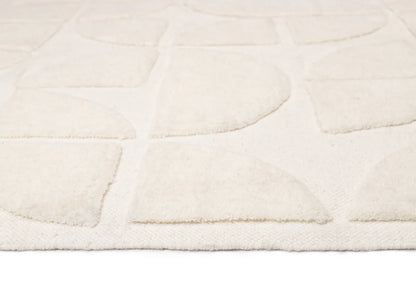 Sohana Ivory Hand Woven Machine Washable Wool Rug