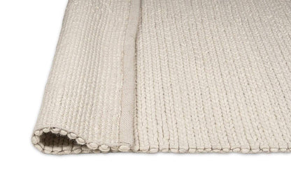 Laila Ivory Braided Hand Woven Wool Rug