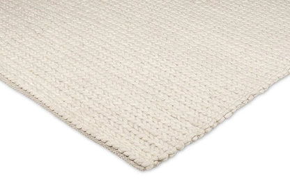 Laila Ivory Braided Hand Woven Wool Rug