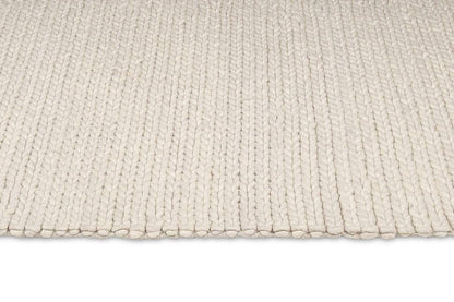 Laila Ivory Braided Hand Woven Wool Rug