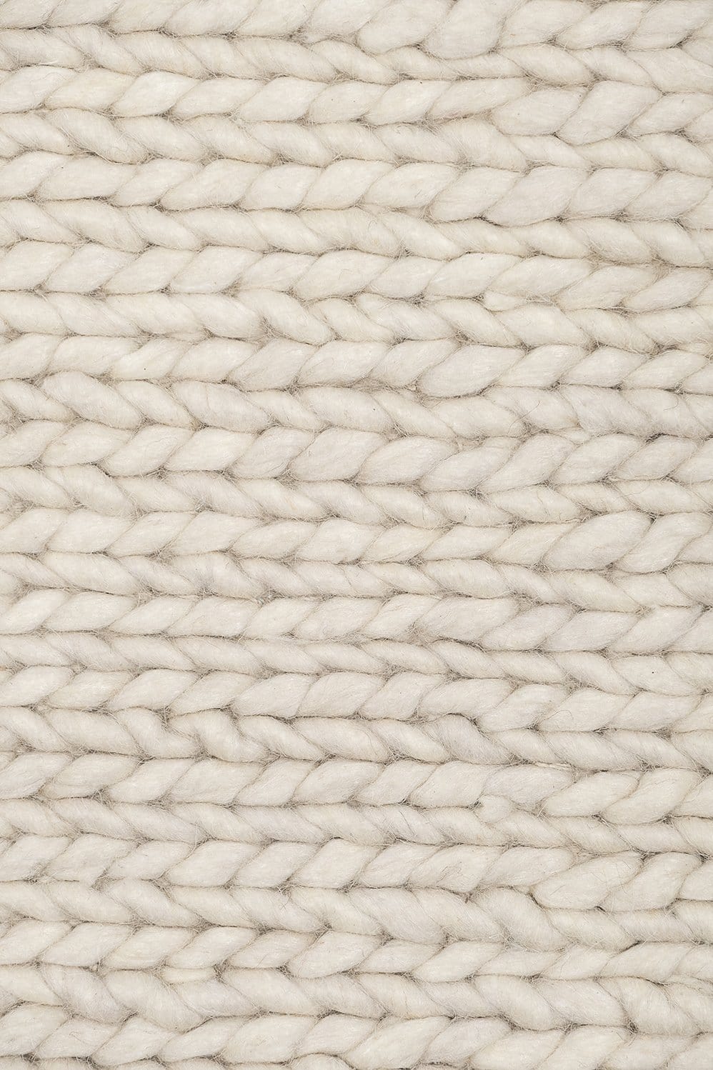 Laila Ivory Braided Hand Woven Wool Rug