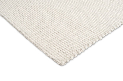 Eterna Ivory Handwoven Flat weave Wool Rug