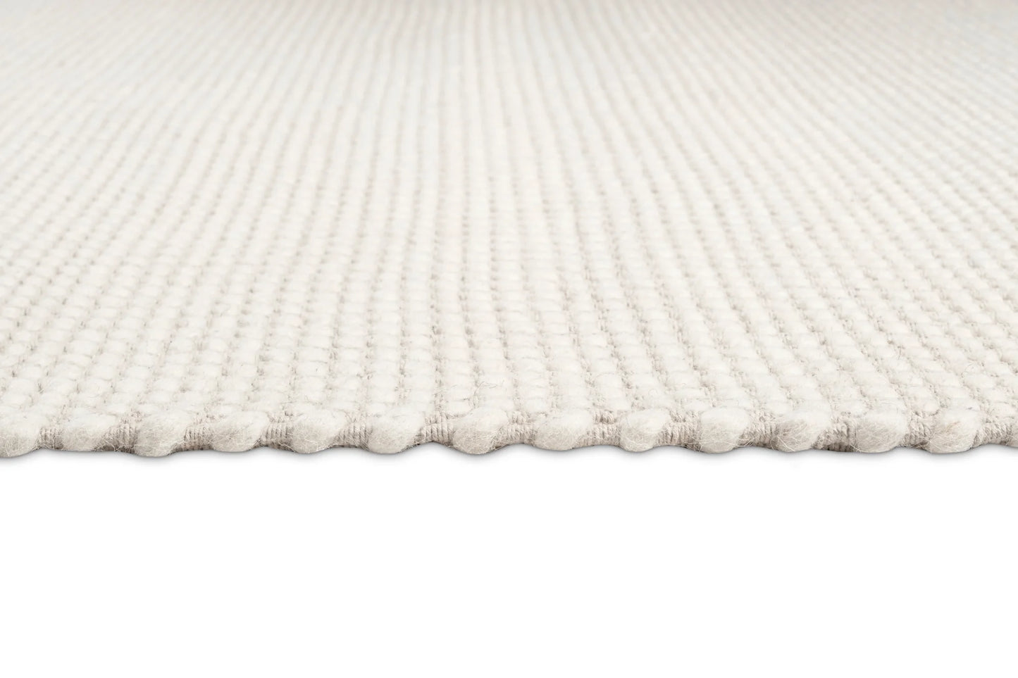 Eterna Ivory Handwoven Flat weave Wool Rug