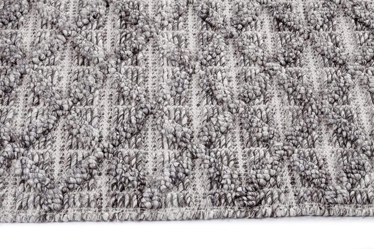 Tisha Handwoven Grey & Charcoal Handwoven Wool Rug