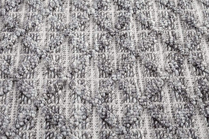 Tisha Handwoven Grey & Charcoal Handwoven Wool Rug