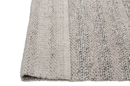 Solmar Grey and Charcoal Handwoven Wool Rug