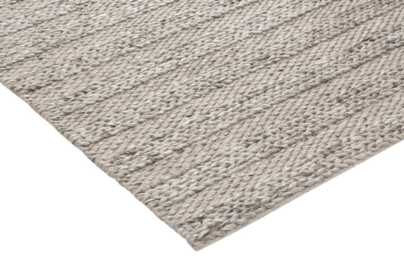 Solmar Grey and Charcoal Handwoven Wool Rug