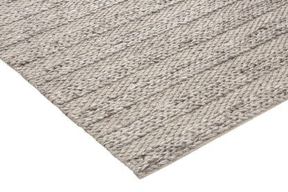 Solmar Grey and Charcoal Handwoven Wool Rug