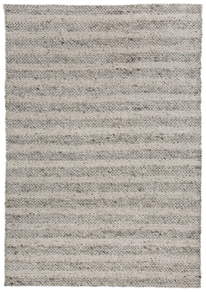 Solmar Grey and Charcoal Handwoven Wool Rug