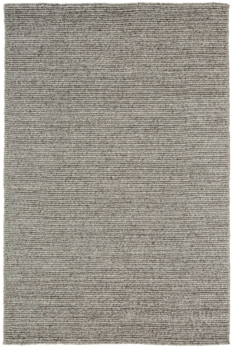 Rhenna Ivory & Grey Charcoal Braided Handwoven Wool Rug