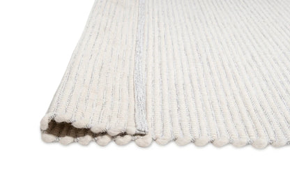 Amara Ivory and Cream Hand Woven Wool Rug