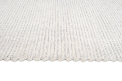 Amara Ivory and Cream Hand Woven Wool Rug