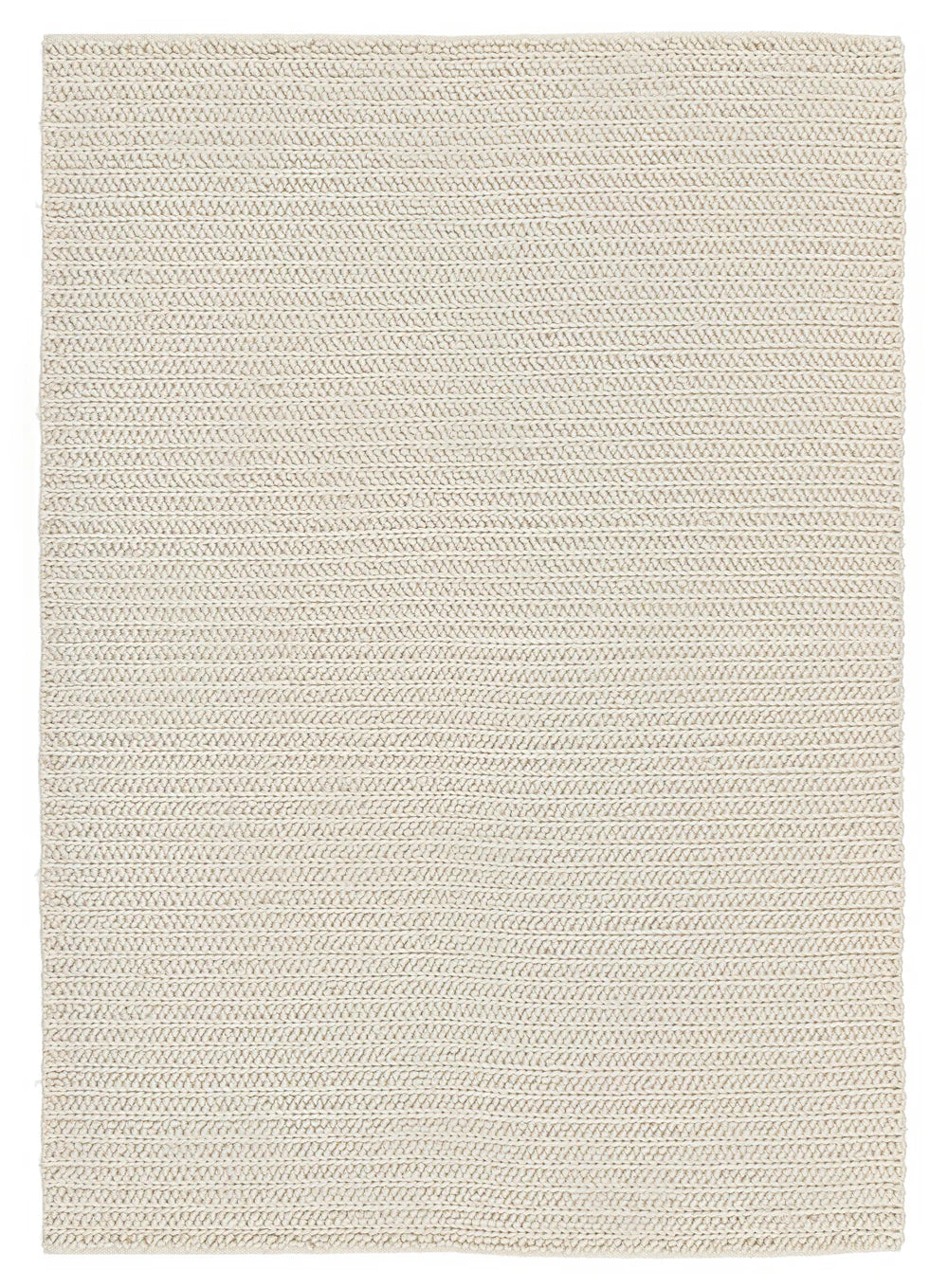 Elysia  Ivory Hand Knotted Recycled Polyester Ultra Soft Rug