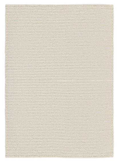 Elysia  Ivory Hand Knotted Recycled Polyester Ultra Soft Rug