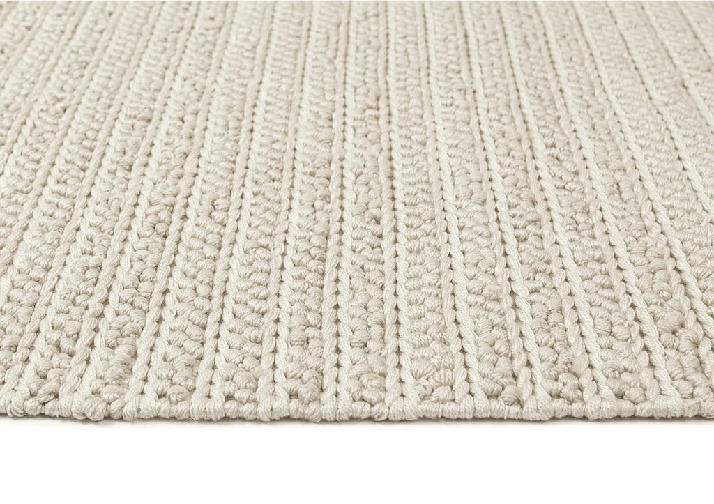 Elysia  Ivory Hand Knotted Recycled Polyester Ultra Soft Rug