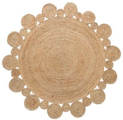 Celestia Rug – Handcrafted Braided in Playful Patterns Round Jute Rug