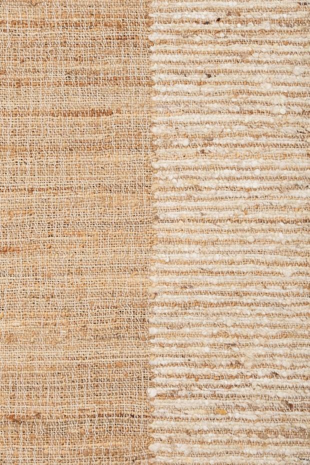 Leela – Handwoven Jute & Wool Geometric Flatweave Rug