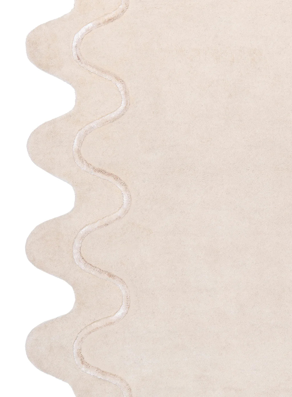 Liora Scallop Edged Modern Handtufted Wool Rug