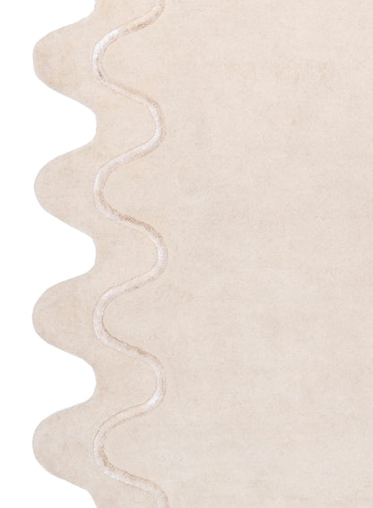 Liora Scallop Edged Modern Handtufted Wool Rug