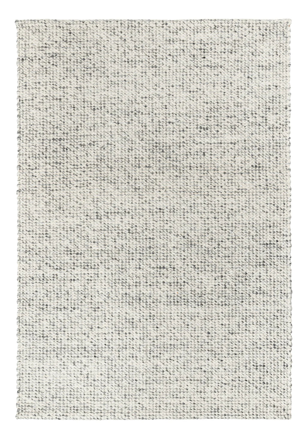 Aurelia Marbled Grey and Ivory Handwoven Wool and Viscose Blend Rug