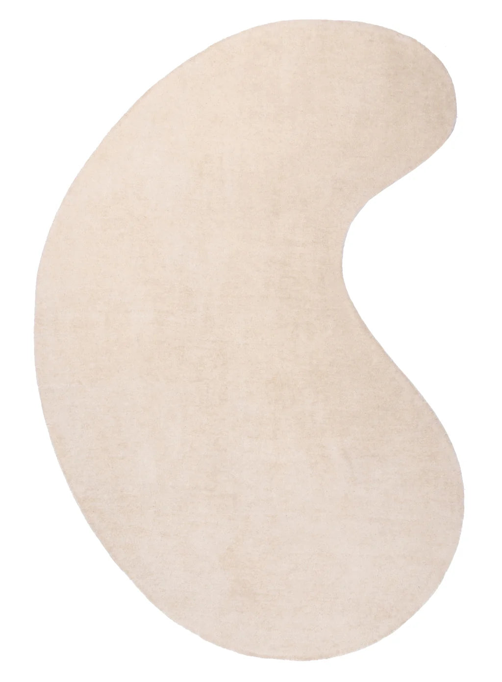 Isla Modern Bean Shaped Ivory Hand Tufted Wool Rug